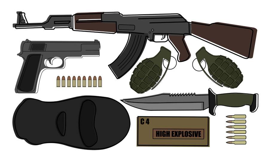 Military weapon pack