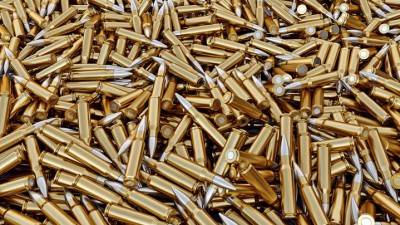 Pile of gun bullets  3d render.