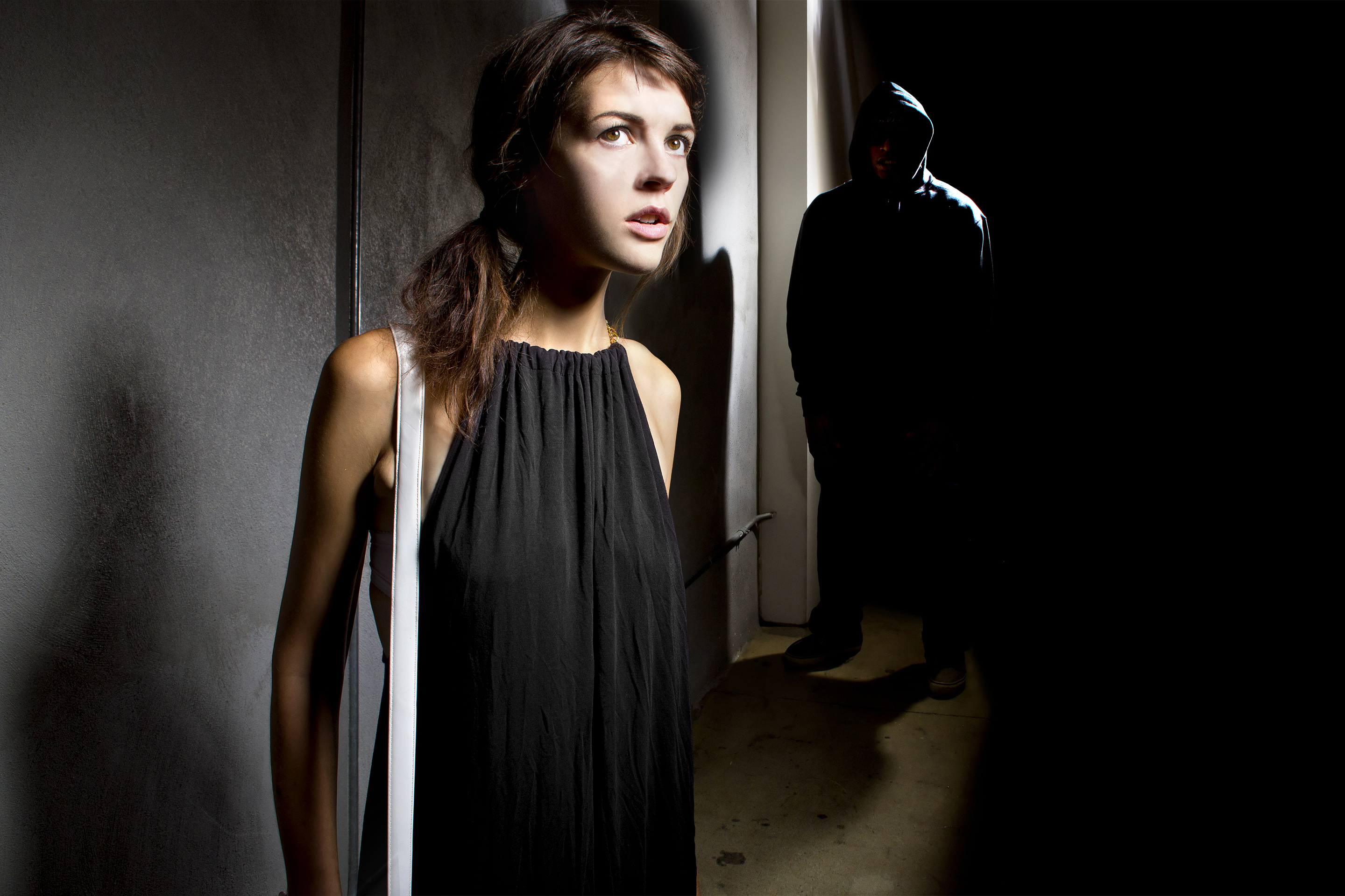 Woman In Danger at a Dark Alley